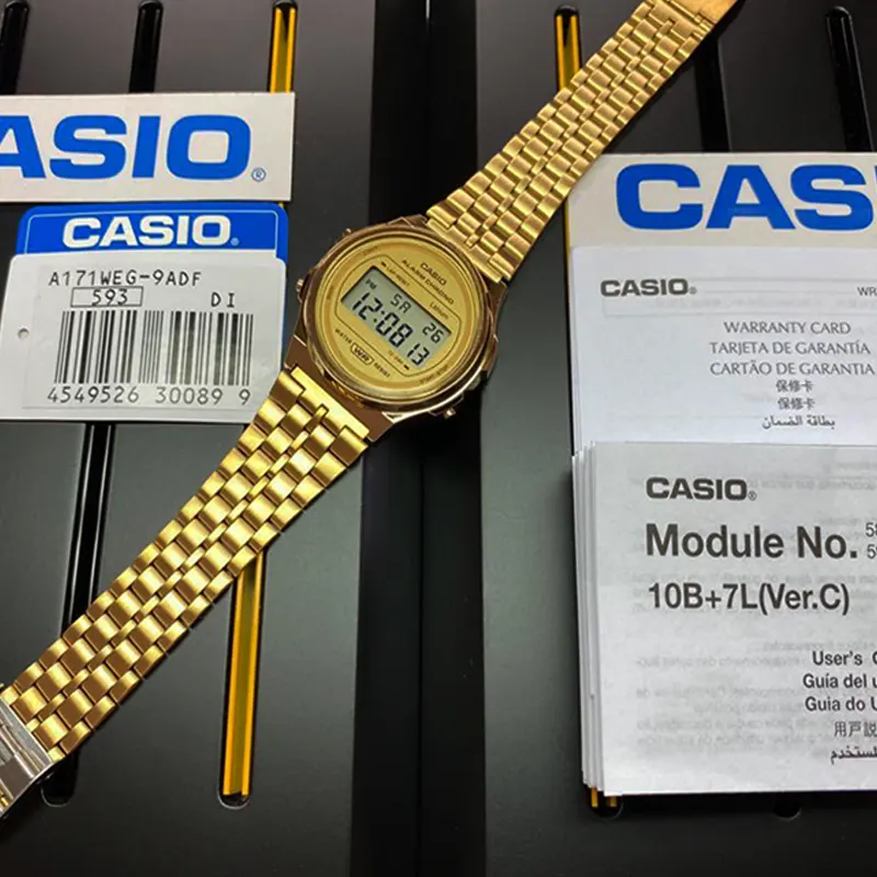 Casio Vintage Gold-tone Digital Dial Men's Watch- A171WEG-9ADF